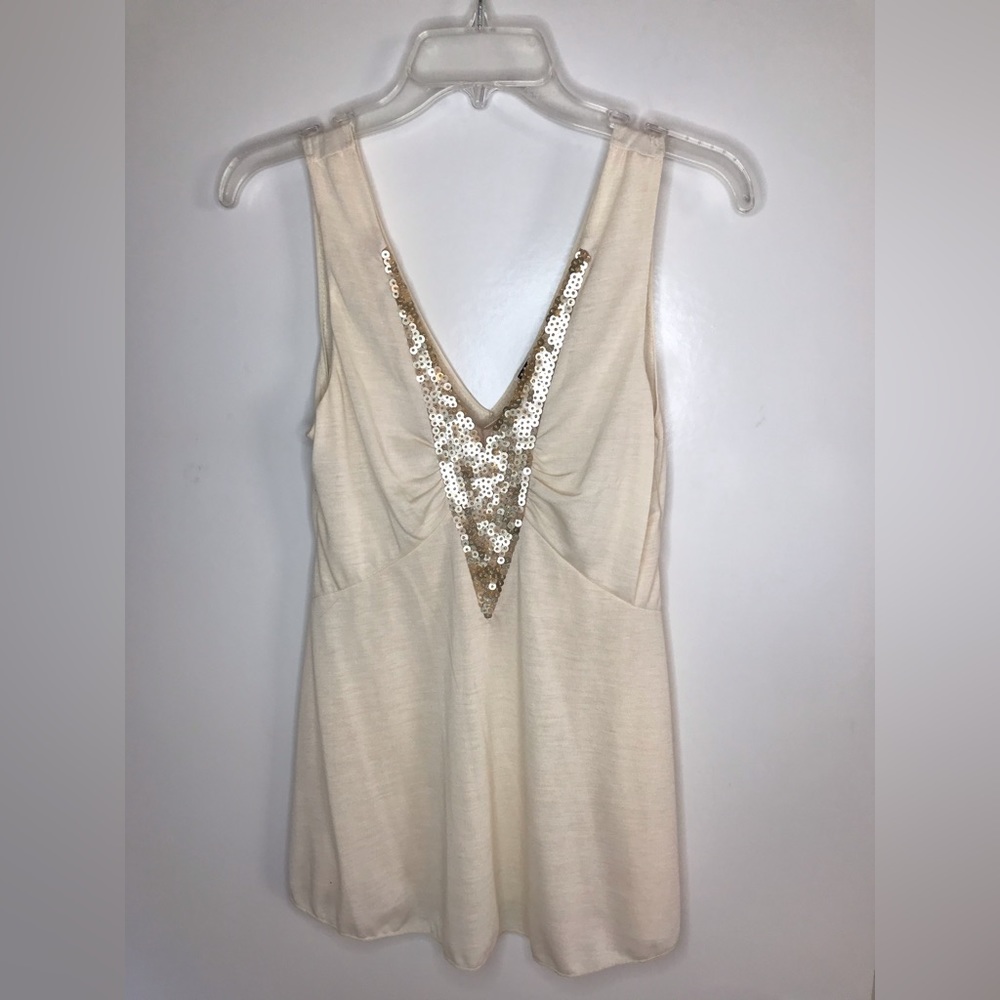 NWT Windsor Fashions ivory and muted gold top M